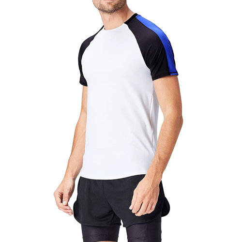 ACTIVEWEAR Gym T-Shirt White/Black/Cobalt Blue