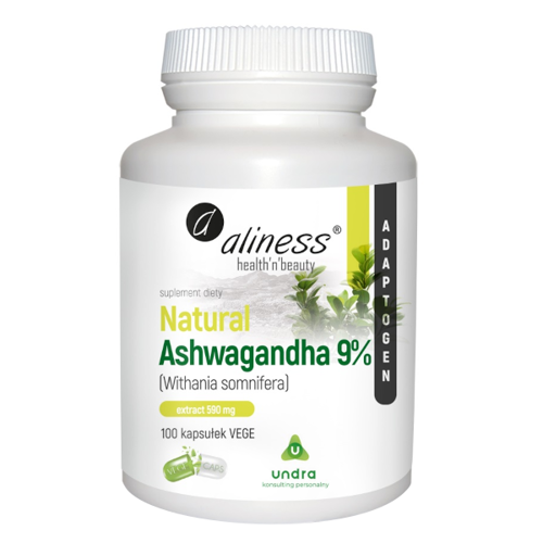 ALINESS Ashwagandha 9% Extract 590 mg 100 kaps. VEGE