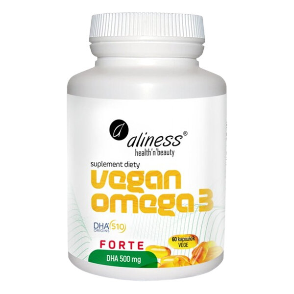 ALINESS Vegan Omega 3 Forte DHA 500 mg 60 kaps