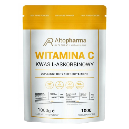 ALTO PHARMA Kwas L-askorbinowy Witamina C 1000mg 1000 g