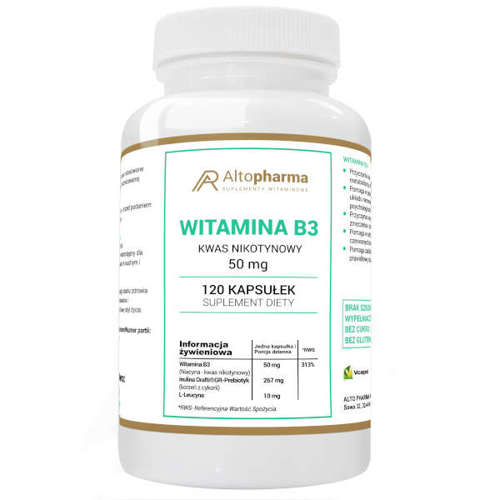 ALTO PHARMA Witamina B3 50 mg Niacyna 120 kaps