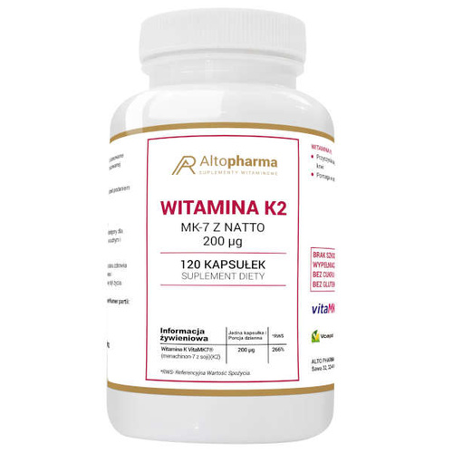 ALTO PHARMA Witamina K2 VitaMK7 200mcg 120 kaps