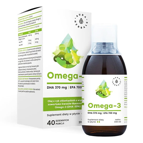 AURA HERBALS Omega 3 (370 DHA i 700 EPA) 200 ml