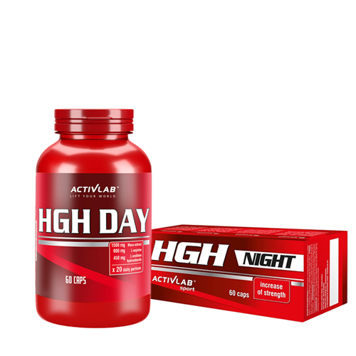 Booster Hormonu Wzrostu Kompleks ACTIVLAB HGH Day 60 kaps + HGH Night 60 kaps