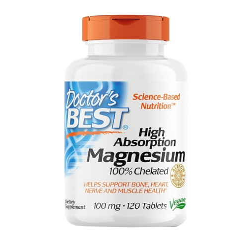 DOCTOR'S BEST High Absorption Magnesium 100mg 120 vtabs