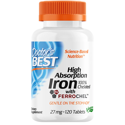 DOCTOR'S BEST Iron 27 mg 120 tabl