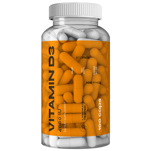 ECOMAX Vitamin D3 100mcg 4000IU 100 kaps