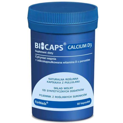 FORMEDS BICAPS CALCIUM D3 Witamina D3 + Cytrynian Wapnia 60 kaps
