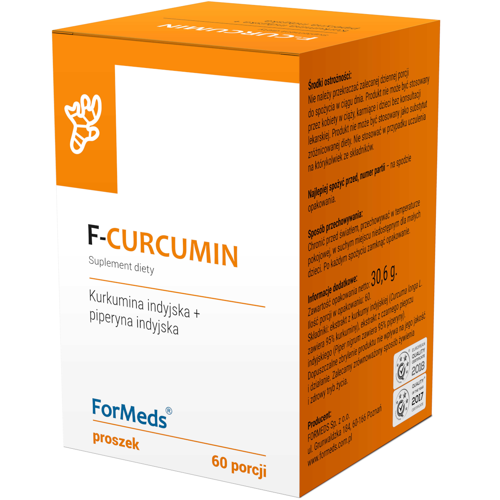 FORMEDS F-CURCUMIN Ekstrakt z kurkumy 500mg 30,06g/60 porcji