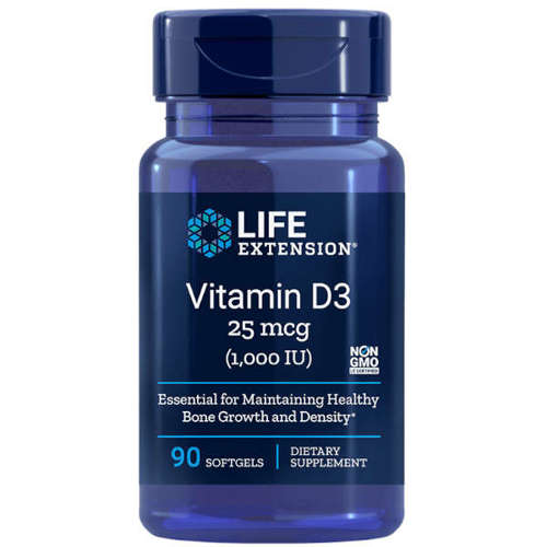 LIFE EXTENSION Vitamin D3 25 mcg 1000 IU 90 kaps