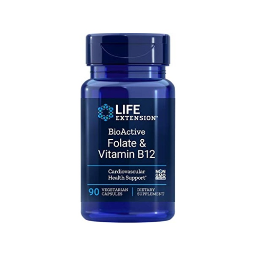 LIFEEXTENSION Folate & Vitamin B12 90 kaps