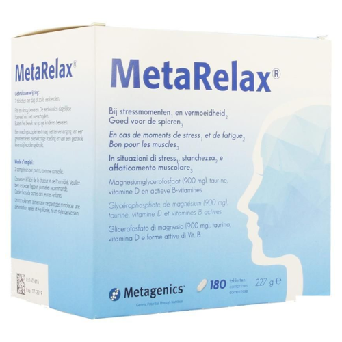 METAGENICS Metarelax 180 tabl (Magnez, stres, zmęczenie)