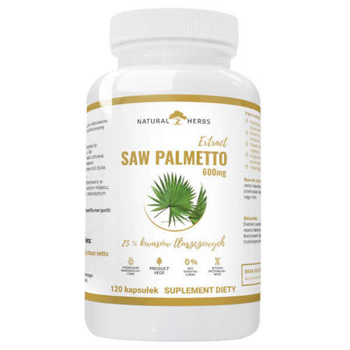 NATURAL HERBS Palma Sabałowa Saw Palmetto 600 mg 120 kaps