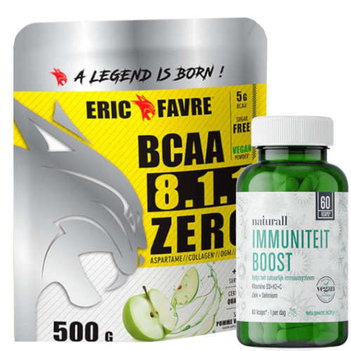 NATURALL Immuniteit Boost 60 kaps + ERIC FAVRE BCAA 8:1:1 Zero 500 g