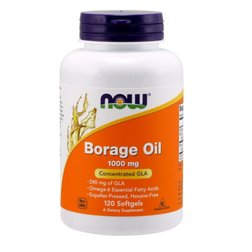 NOW FOODS Borage Oil GLA - Olej z Ogórecznika 1000 mg 120 kaps
