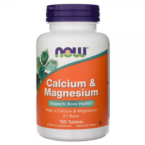 NOW FOODS Calcium & Magnesium 2:1 - Wapń + Magnez 100 tabl