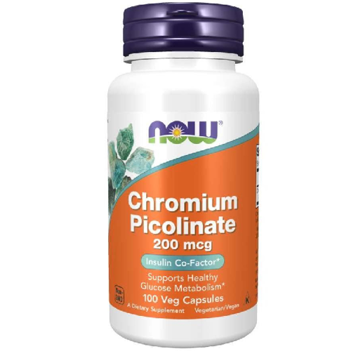 NOW FOODS Chromium Picolinate - Chrom Pikolinian 200mcg 100 kaps