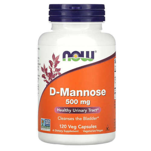 NOW FOODS D-Mannose 500mg 120 vkaps