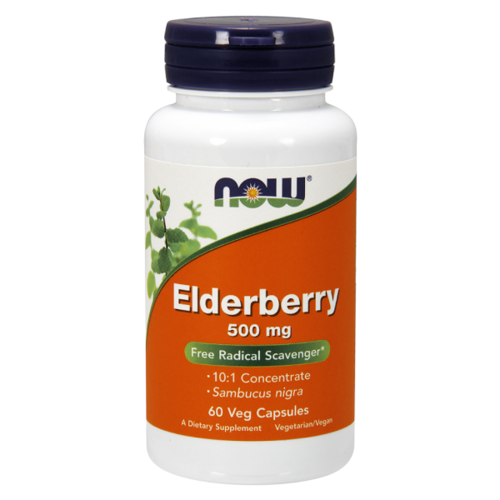 NOW FOODS Elderberry 500 mg 60 kaps