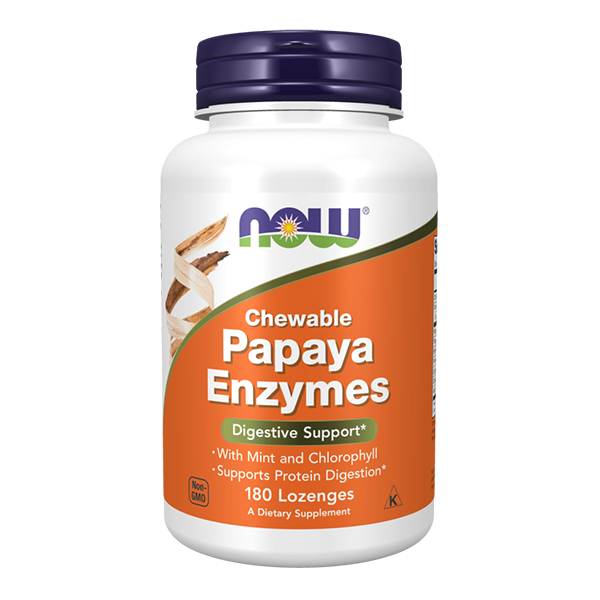 NOW FOODS Enzym Papaina - Papaya Enzymes 180 tabl