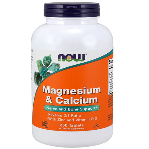 NOW FOODS Magnesium & Calcium With Zinc And Vitamin D3 250 tabl