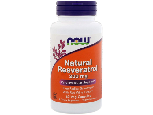 NOW FOOD'S Natural Resveratrol 200 mg 60 Veg kaps