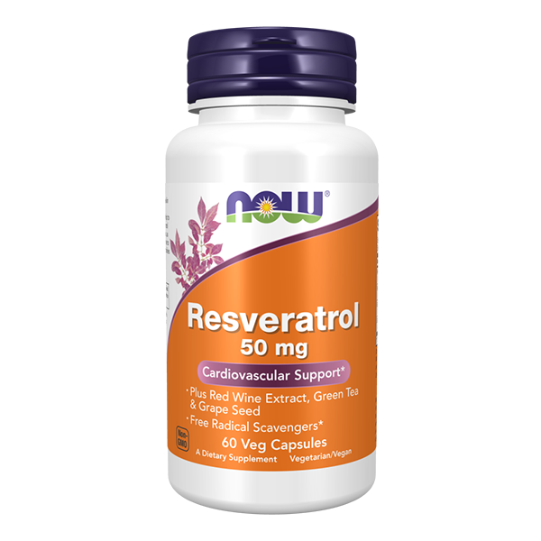 NOW FOODS Natural Resveratrol 50mg 60 kaps