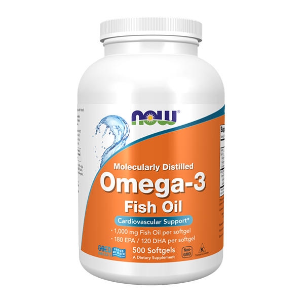 NOW FOODS Omega 3 - DHA 120 mg + EPA 180 mg 500 kaps