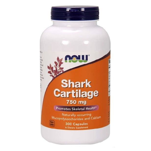 NOW FOODS Shark Cartilage - Chrząstka Rekina 750mg 300 kaps
