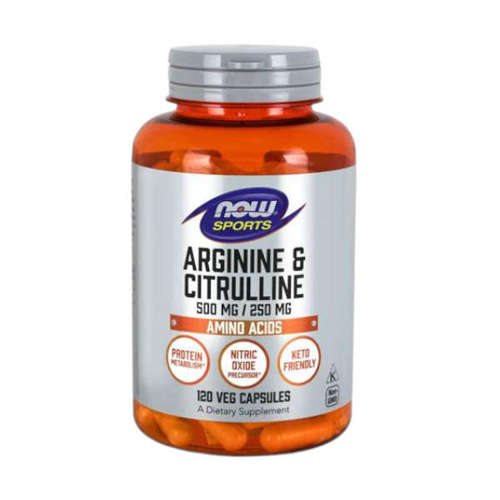NOW SPORTS Arginine & Citrulline 500mg/250mg 120 kaps