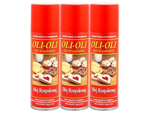 OLI-OLI olej rzepakowy do smażenia  spray 3x170 g 	