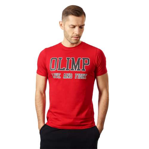 OLIMP LIVE & FIGHT LAF RED - Męska koszulka