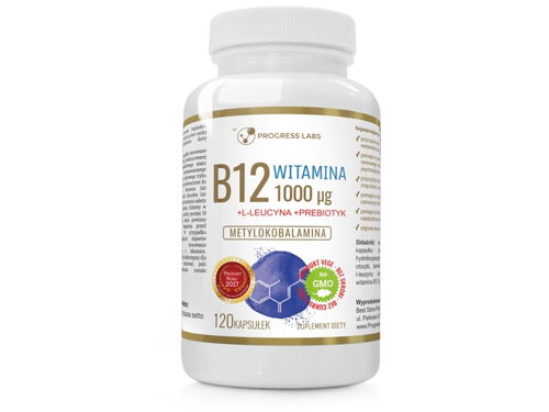PROGRESS LABS Witamina B12 1000 µg + Probiotyk 120 kaps