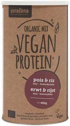PURASANA Organic Mix Vegan Pois & Riz Protein 400 g