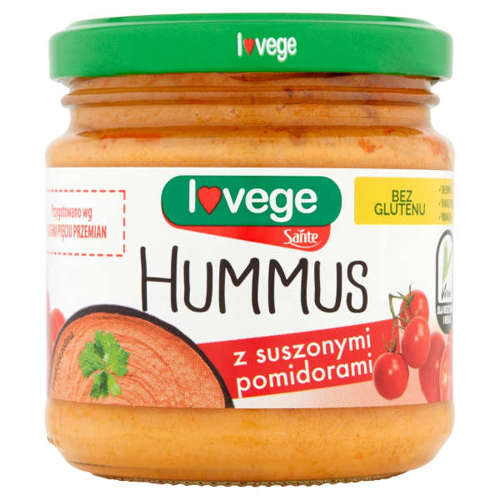 SANTE Lovege Hummus z Suszonymi Pomidorami w Słoiku 180 g