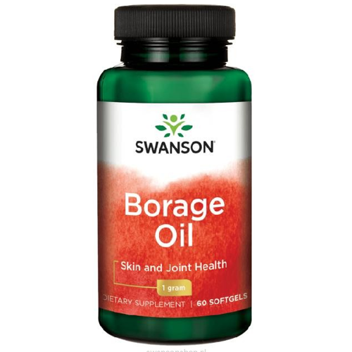SWANSON Olej z ogórecznika - Borage Oil 60 kaps