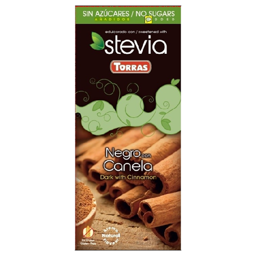 TORRAS Chocolate Negro & Canela Con Stevia 125 g