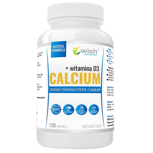 WISH Calcium + Witamina D3 120 kaps