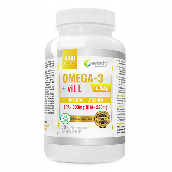 WISH Omega 3 + Vitamina E 90 kaps